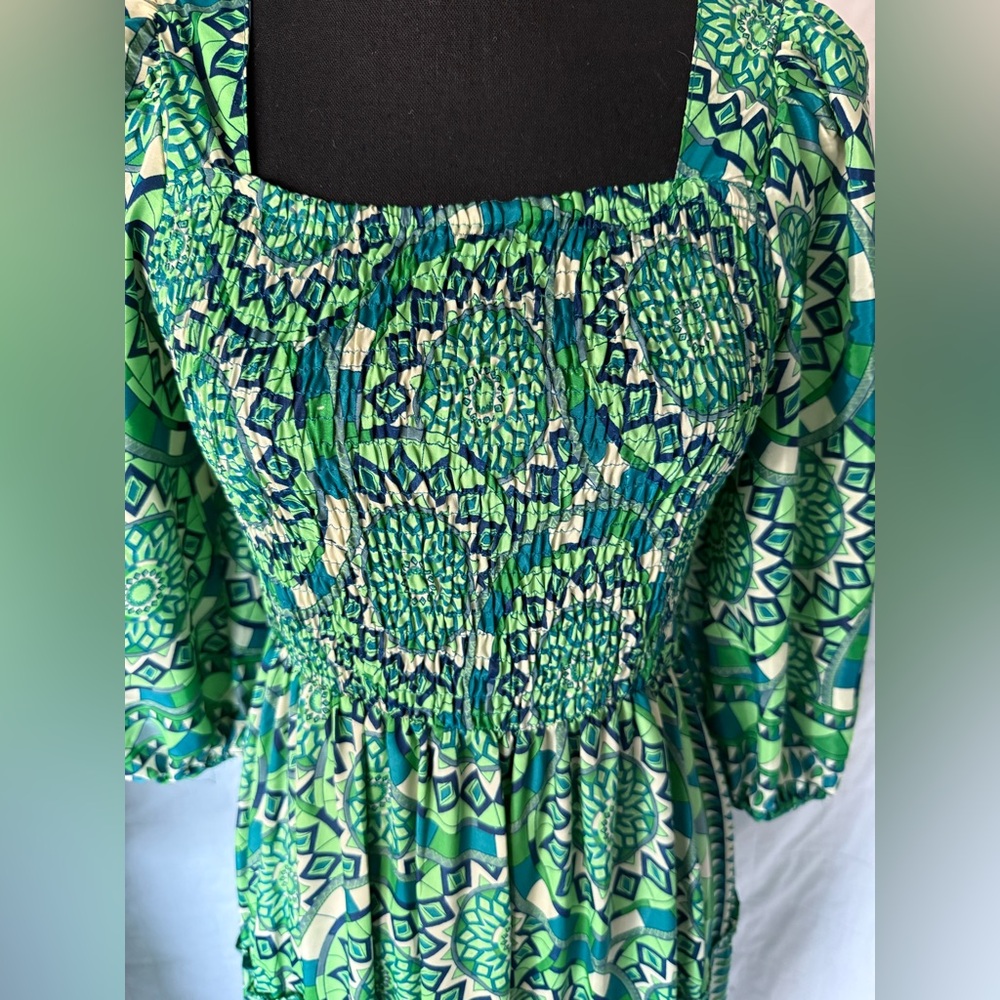 Me 2. Amazing geometric pattern. Maxi dress. Size M - Picture 3 of 7